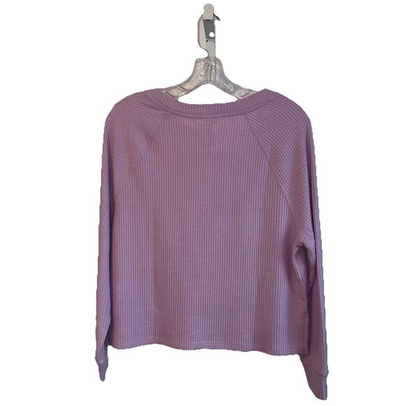 Victoria’s Secret Soft Purple Waffle Henley VS Sleep Top Long Sleeve Size XS NWT - Picture 3 of 8